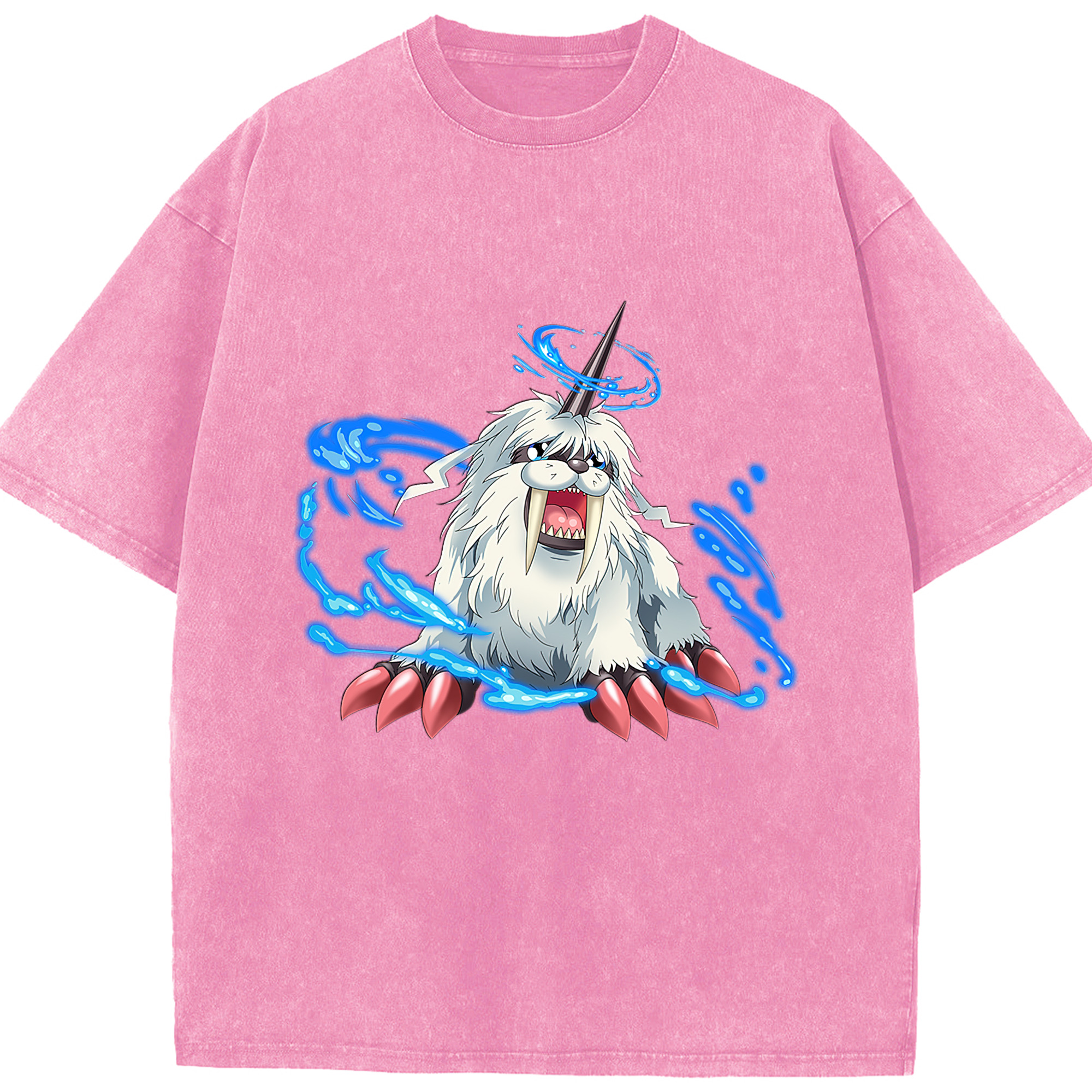 （画像用） Digimon デジタルモンスター/デジモン 綿100% ヴィンテージ風 半袖Tシャツ（フロントプリント）